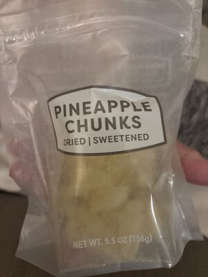 Sweetened Dried Pineapple Chunks, Sweetened