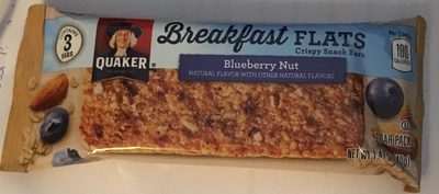 Blueberry Nut Baked Flats Crispy Snack Bars, Blueberry Nut