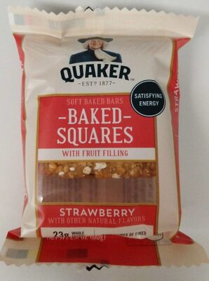 Strawberry Baked Squares With Fruit Filling Soft Baked Bar, Strawberry