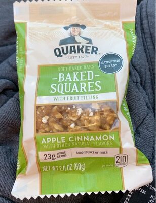 Apple Cinnamon Baked Squares With Fruit Filling Soft Baked Bar, Apple Cinnamon