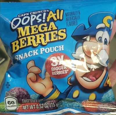 Mega Berries Sweetened Corn & Oat Snack, Mega Berries