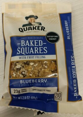 Blueberry Flavor Breakfast Squares Soft Baked Bar, Blueberry