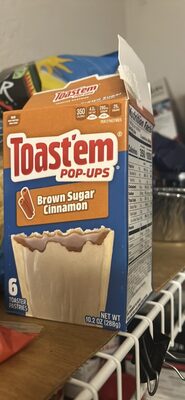 Toast'Em, Pop-Ups, Toaster Pastries, Brown Sugar Cinnamon, Brown Sugar Cinnamon