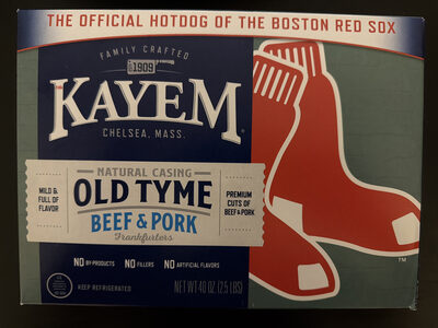 Natural Casing Old Tyme Beef & Pork Frankfurters, Beef; Pork