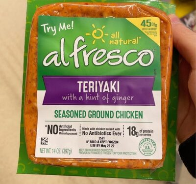Teriyaki With A Hint Of Ginger Seasoned Ground Chicken, Teriyaki With A Hint Of Ginger