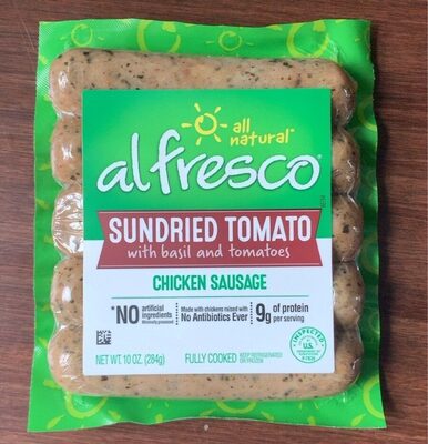 Sundried Tomato With Basil And Tomatoes Chicken Sausage, Sundried Tomato
