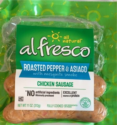 Roasted Pepper & Asiago With Mesquite Smoke Chicken Sausage, Roasted Pepper & Asiago With Mesquite Smoke
