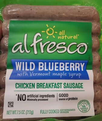 Wild Blueberry With Vermont Maple Syrup Chicken Breakfast Sausage, Wild Blueberry