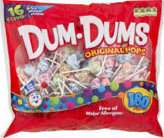 Dum Dums Original Assorted Flavor 180 ct. Lay Down Bag