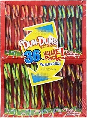 Cherry, Grape, Watermelon, Blu Raspberry Candy Canes, Cherry, Grape, Watermelon, Blu Raspberry