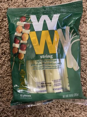 Mozzarella Light Low-Moisture Part-Skim String Cheese, Mozzarella