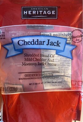 Cheddar Jack Blend Of Mild Cheddar And Monterey Jack Shredded Cheese, Cheddar Jack