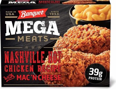 Nashville Hot Chicken Recipe With Mac 'N Cheese Nashville-Style Hot Fried Chicken Thigh And Drumstick With Macaroni And Cheese Sauce Mega Meats, Nashville Hot Chicken Recipe With Mac 'N Cheese