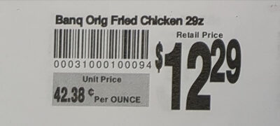 Banquet Original Crispy Fried Chicken, Frozen Meal, 29 oz.