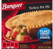 Banquet Turkey Pot Pie, Frozen Meal, 7 oz.