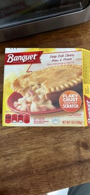 Banquet Cheesy Ham and Potato Deep Dish Pot Pie, Frozen Meal, 7 oz.