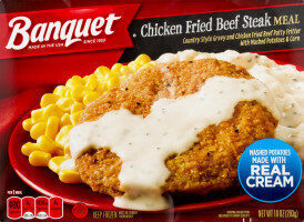 Banquet Chicekn Fried Beef Steak, Frozen Meal, 10 oz.