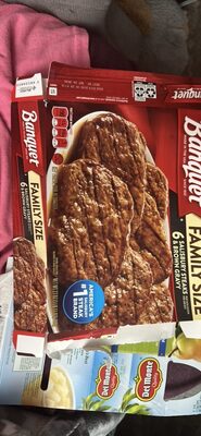 Banquet Family Size Salisbury Steaks and Brown Gravy Frozen Meal, 27 Ounce, 27 OZ
