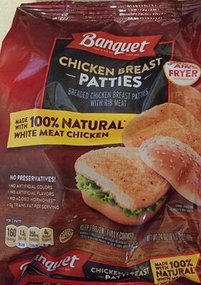 BANQUET Chicken Breast Patties, 24 OZ