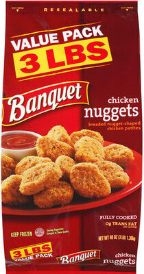 Banquet Chicken Nuggets, Frozen Meal, 48 oz.