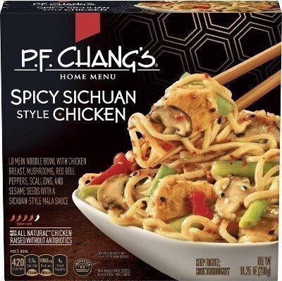 P.F. Chang's Home Menu Spicy Sichuan Style Chicken Noodle Bowl, Frozen Meal, 10.25 OZ