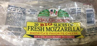 Fresh Mozzarella Big Sliced Cheese, Mozzarella
