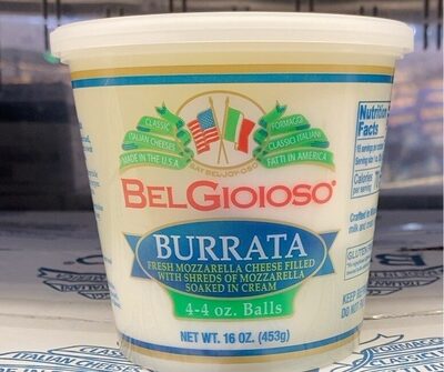 Burrata Fresh Mozzarella Cheese Balls Filled With Shreds Of Mozzarella Soaked In Cream, Burrata
