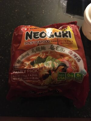 Spicy Seafood Flavor Neoguri Udon Type Noodles, Spicy Seafood