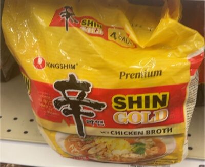 Shin Gold With Chicken Broth Premium Ramyun Noodles, Shin Gold With Chicken Broth