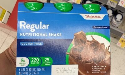 Creamy Milk Chocolate Flavored Regular Nutritional Shake, Creamy Milk Chocolate