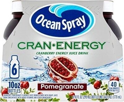 Pomegranate Cranberry Pomegranate Flavored Energy Juice Drink Blended With Grape Juice From Concentrate, Pomegranate