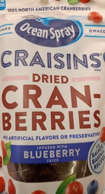 Infused With Blueberry Juice Dried Cranberries