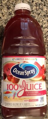 Cranberry Watermelon Flavored 100% Juice Blend Of 4 Juices From Concentrate, Cranberry Watermelon