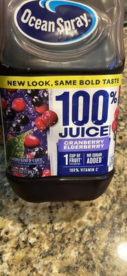No Sugar Added Cranberry Elderberry Flavor 100% Juice, Cranberry; Elderberry
