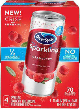 Sparkling Cranberry Juice Cocktail, Cranberry