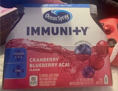 Immunity Cranberry Blueberry Acai Flavored Juice Drink, Cranberry; Blueberry; Acai