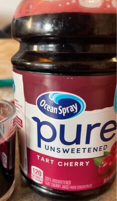 100% Unsweetened Pure Tart Cherry Juice From Concentrate, Unsweetened Tart Cherry