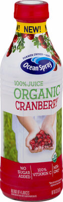 100% Organic Juice, Cranberry