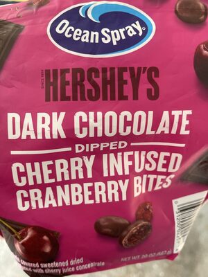 Dark Chocolate Dipped Cherry Infused Cranberry Bites, Dark Chocolate
