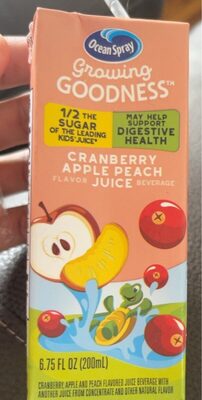 Cranberry Apple Peach Flavor Juice Beverage, Cranberry; Apple; Peach