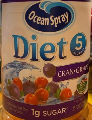 Diet Grape Cranberry Juice From Concentrate, Cranberry