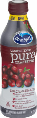 100% Unsweetened Cranberry Juice From Concentrate, Cranberry