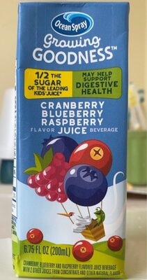 Cranberry Blueberry Raspberry Flavor Juice Beverage, Cranberry; Blueberry; Raspberry