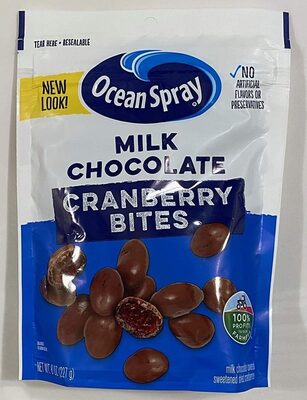Milk Chocolate Covered Sweetened Dried Cranberries, Milk Chocolate