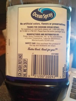 Ocean Spray, Blueberry Juice Cocktail, Blueberry, Blueberry