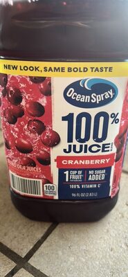 100% Cranberry Juice Blend Of 4 Juices From Concentrate, Cranberry