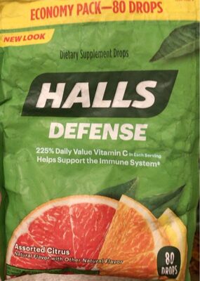 Halls Defense Cough Drops Assorted Citrus 1X80 1N