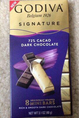72% Cacao Dark Chocolate Mini Bars, Dark Chocolate