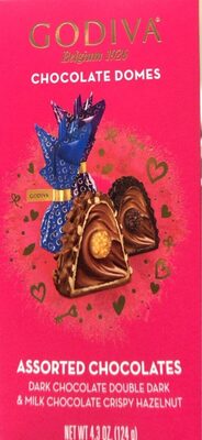 Assorted Chocolates, Dark Chocolate Double Dark & Milk Chocolate Crispy Hazelnut