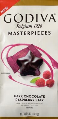 Godiva Masterpieces Dark Raspberry Star Iwc Sub 5.0Oz, Raspberry Star